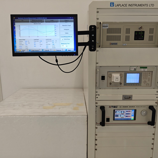 Sala de teste harmônica e cintilante