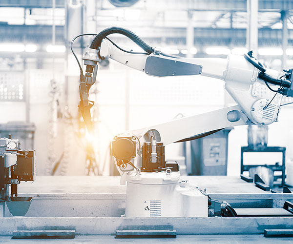 Teste de grande equipamento industrial